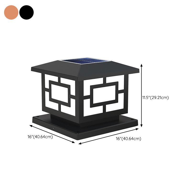 Contemporary LED Pillar Light Simple LED Solar Lighting Fixture for Garden