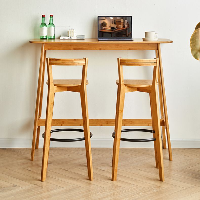 Modena Rectangular Pub Table Set 1/2/3 Pieces Wooden Counter Table with High Stools