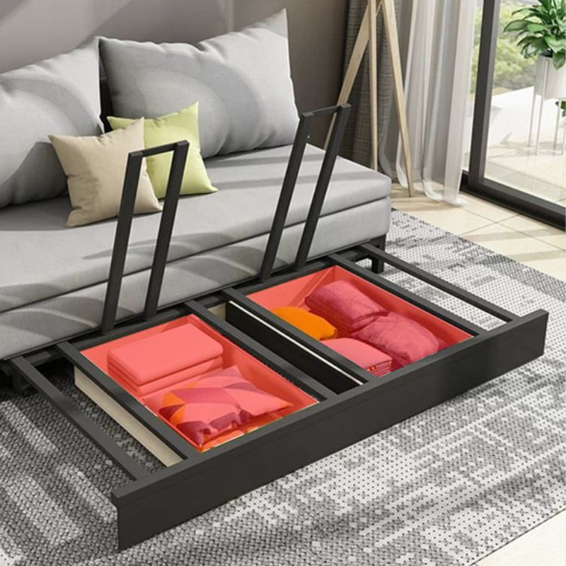 30.70" W x31.49" H Linen Armless Sofa Contemporary Convertible Sofa Bed