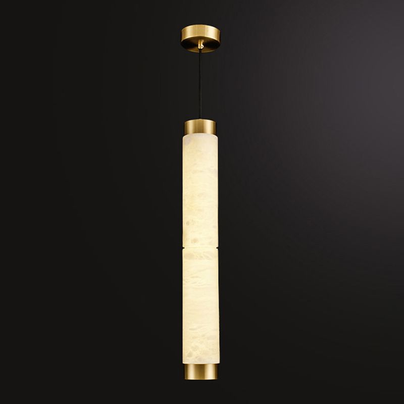 Pendulum a forma di pipa in marmo Minimalismo 1 testa a sospensione bianca per camera da letto