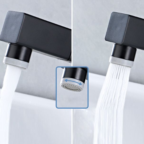 Modern Bathroom Vessel Faucet Swivel Spout Single Handle Faucet with Pull down Sprayer