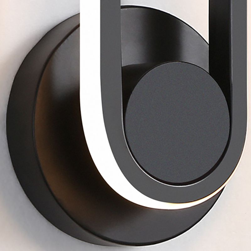 Modernist Oval Wall Sconce LED Minimalism 1 Light Wall Mounted Light for Dining Room