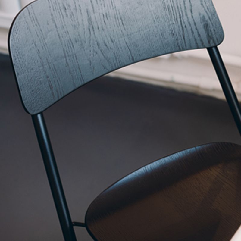 Scandinavian Folding Iron Counter Stools Low Back Bar Stools with Footrest