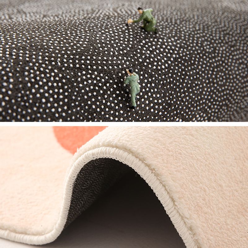 Stylish Modern Rug Contrast Color Polyester Area Rug Anti-Slip Easy Care Rug for Bedroom