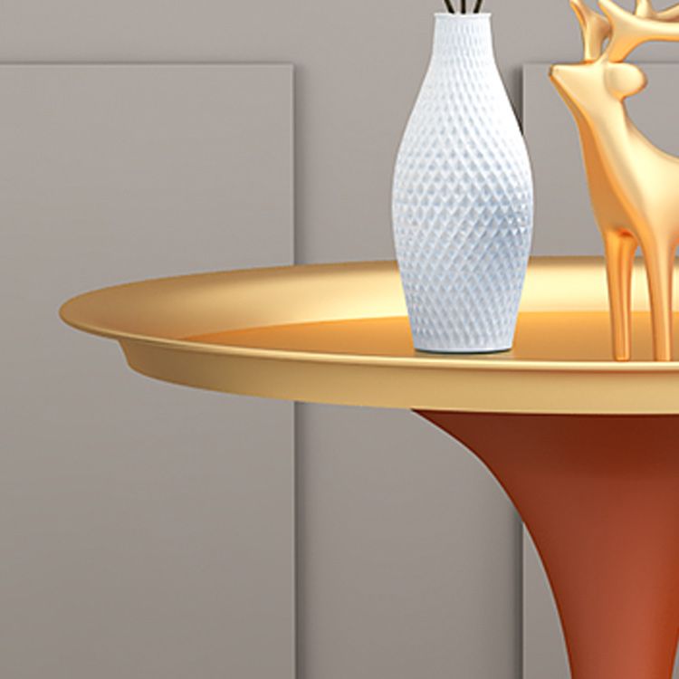 Mid-Century Modern Iron Coffee Cocktail Table Pedestal Cocktail Table for Living Room