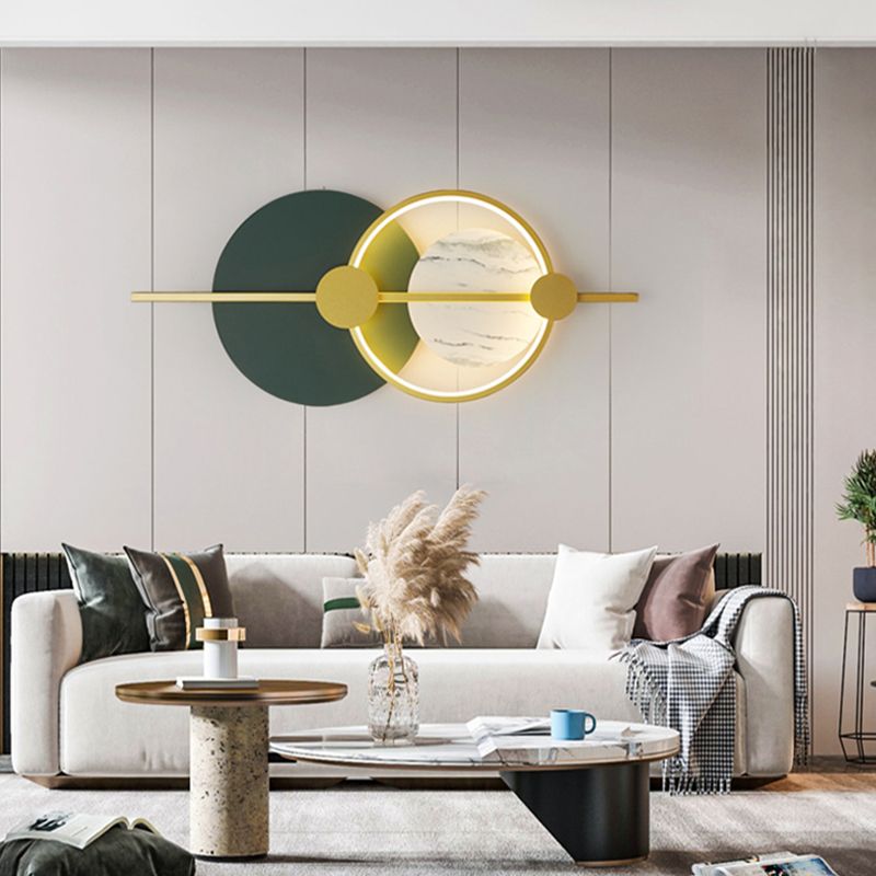Geometry Shape Metal Wall Light Modern Style Single Light Wall Mount Lighting