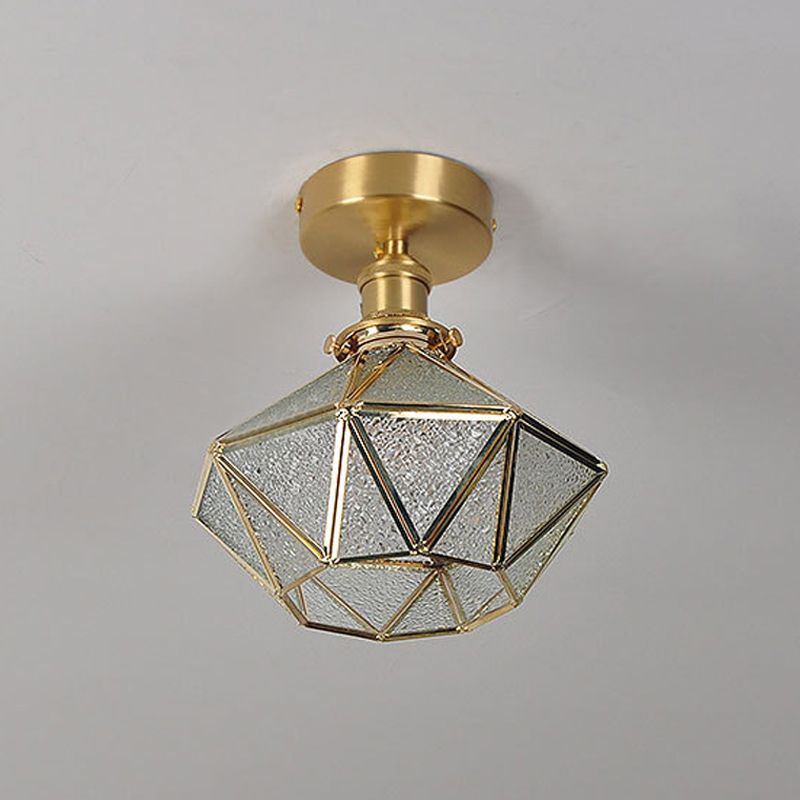 Modern Glass Ceiling Lamp Household Flush Mount Light Fixture for Bedroom