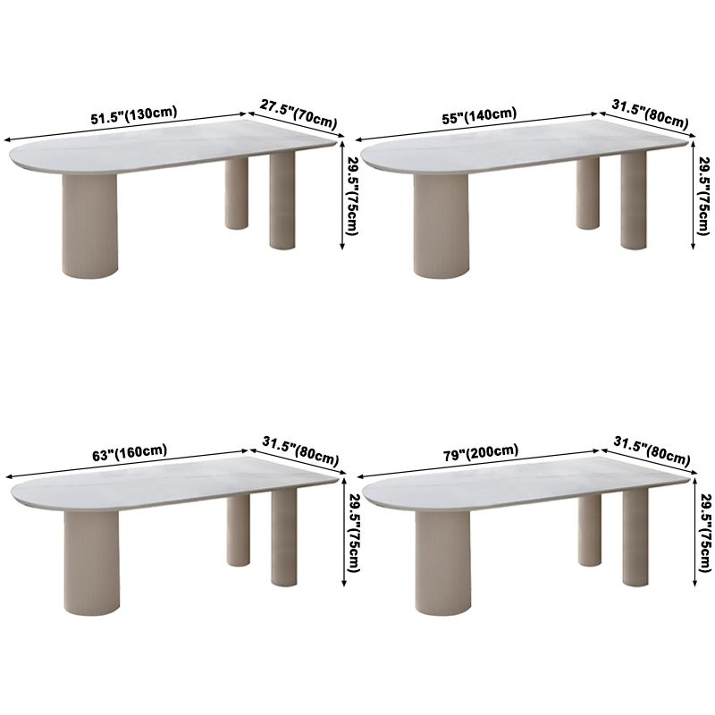 Metal Modern Free Form Dining Table Marble Top Table for Dining Room and Kitchen
