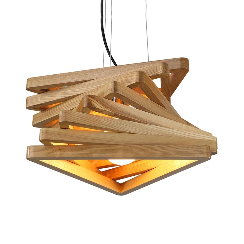 Spiral Design Triangle Pendant Light Nordic Novelty 1 Bulb Dining Room Hanging Ceiling Lamp