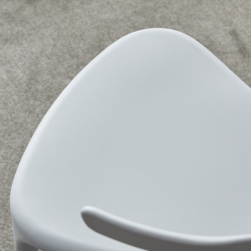 Chaise en plastique de style scandinave, cuisine, salle à manger, fauteuils à dossier ouvert