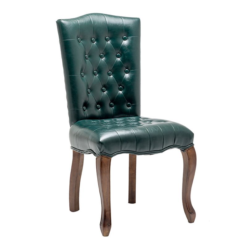 Chaise d'appoint de salle à manger traditionnelle en bois, avec coussin de couleur, chaise Parsons pour la maison