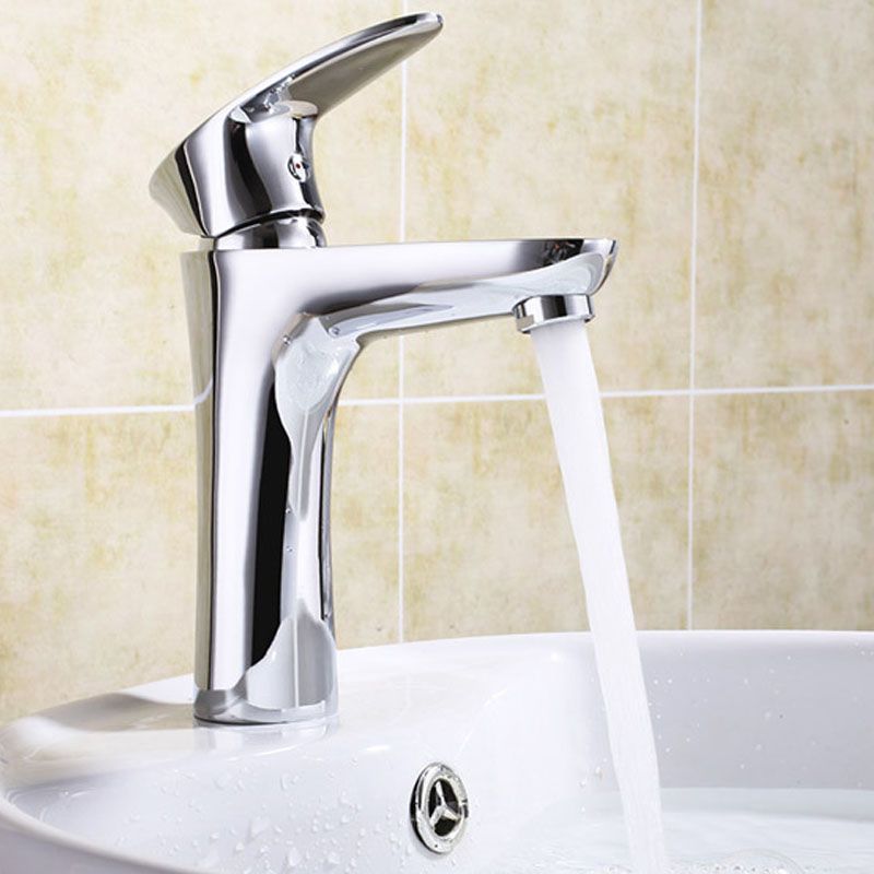 Single Handle Basin Lavatory Faucet Low Arc Brass Bathroom Faucet