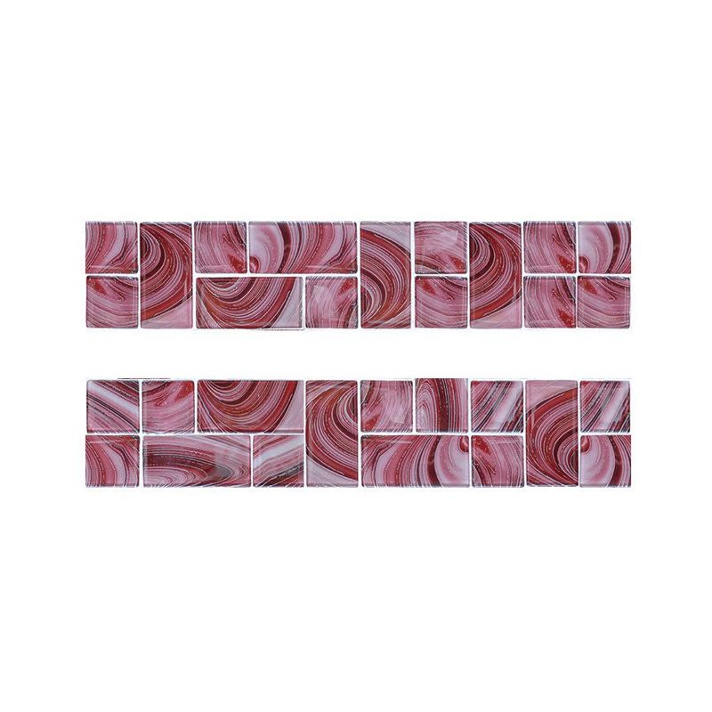 Whirl Pattern Marble Wallpapers Contemporary Smooth Adhesive Wall Art in Purple-Pink