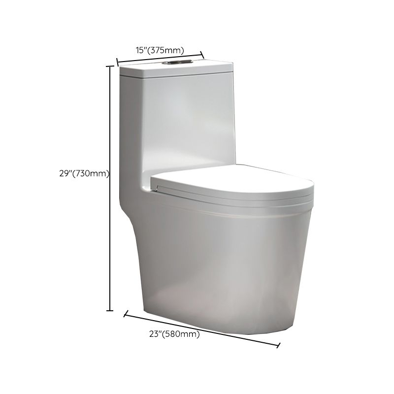 Traditional Floor Mount Toilet White Seat Included Toilet Bowl for Bathroom
