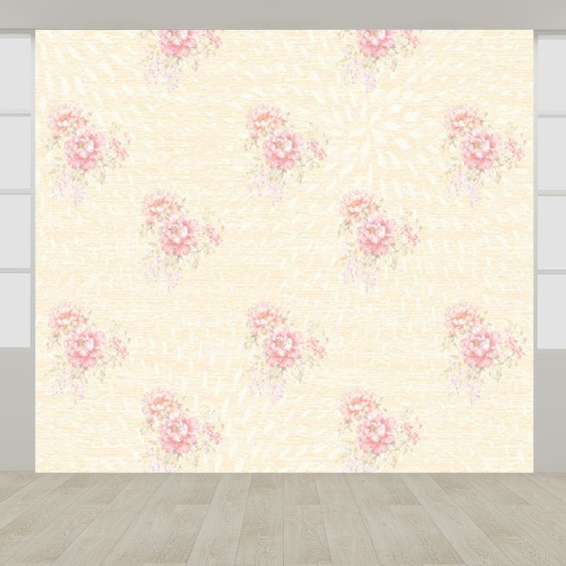 Autocollant Mural au Design Floral vif, décoration murale moderne en matériau non tissé de couleur claire