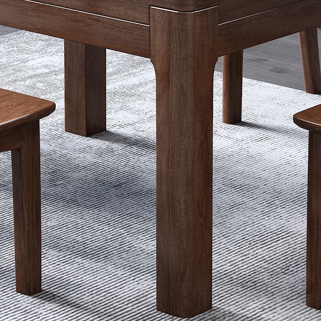 30.7'''h tavolo marrone moderno estendibile tavolo da pranzo rotondo in legno massiccio con base a 4 gambe