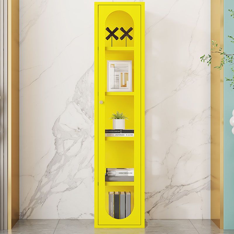 Modern Metal Bookcase Standard Closed Back Bookshelf for Home Office