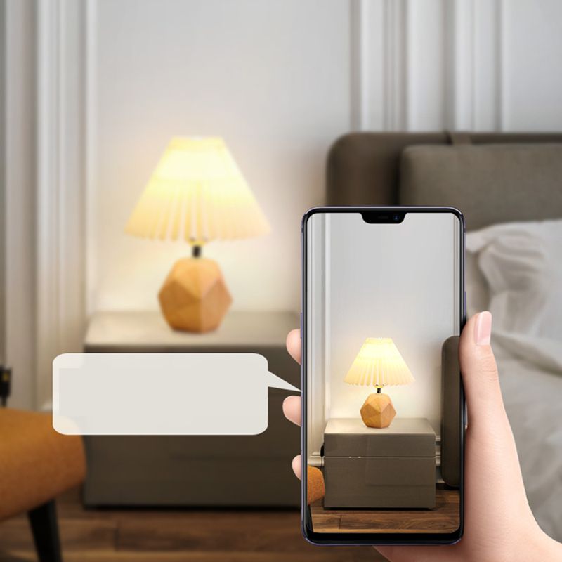 Modern Simple Table Lamp Ceramics Base Colorful Bulb Table Light for Living Room