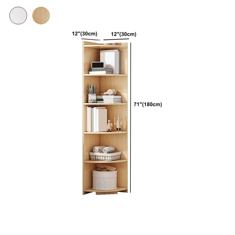 Wooden Triangle Accent Chest with Shelves Contemporary Chest