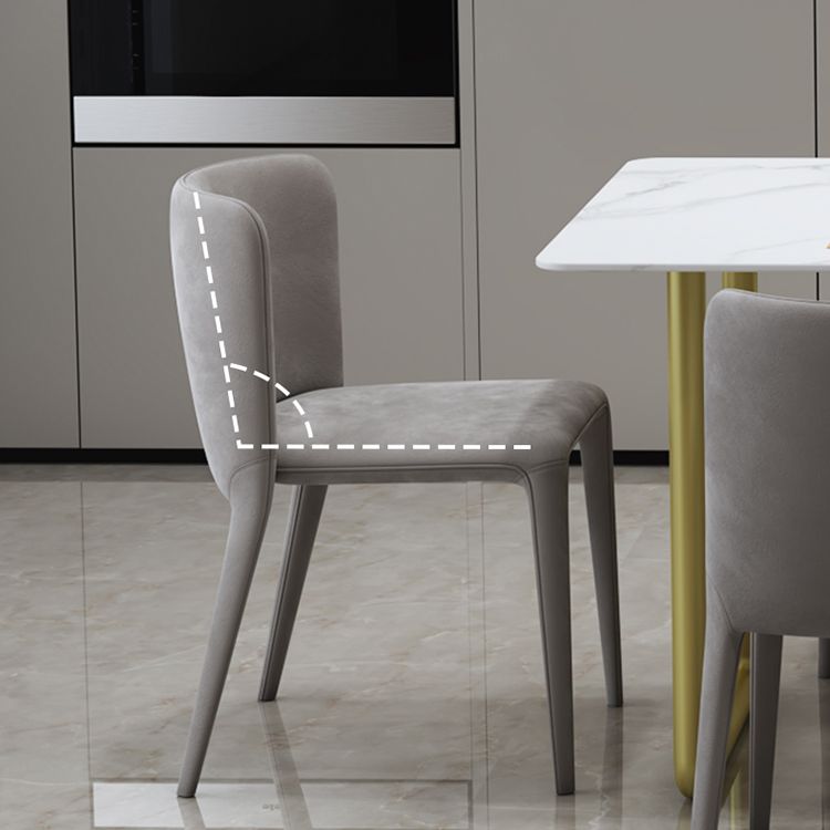 Nordic Dining Set 1/5/7 Pieces Rectangle Stone Dining Table for Kitchen