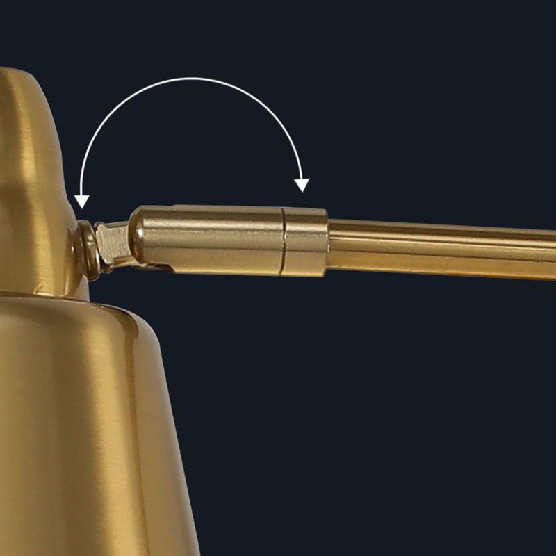 Gearceerde bedmuur gemonteerd leeslamp metaal 1 kop Noordse taakwand sconce met intrekbare arm