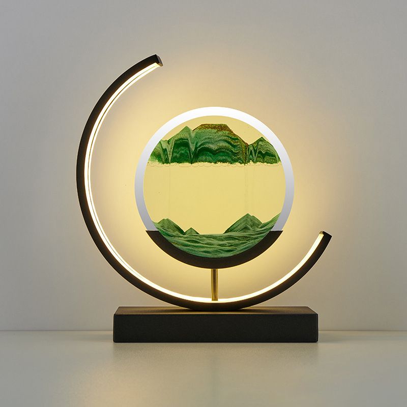 1-Light Linear Table Light Contemporary Metal Night Table Lamps for Bedroom