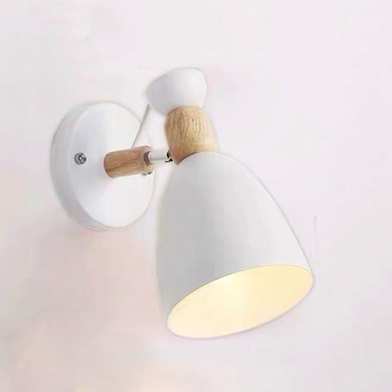 Geometric Metal Wall Sconce Modern Nordic Macaron 1 Light Wall Mounted Light