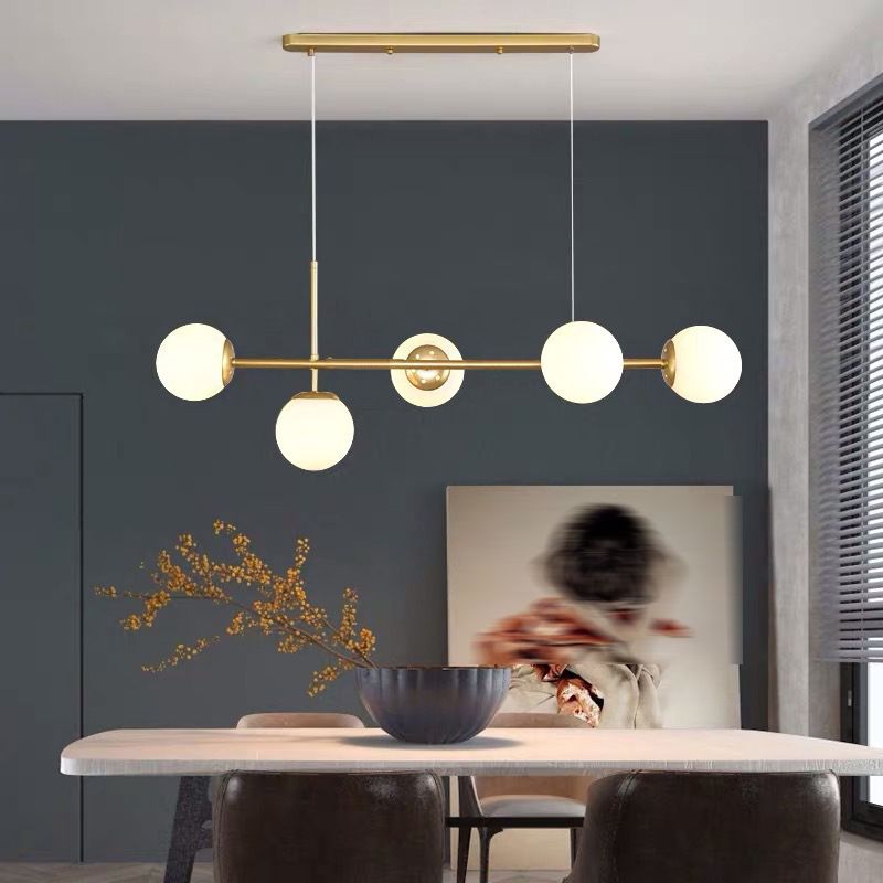 Modern Minimalist Island Light Glass Hanging Light for Dining Room