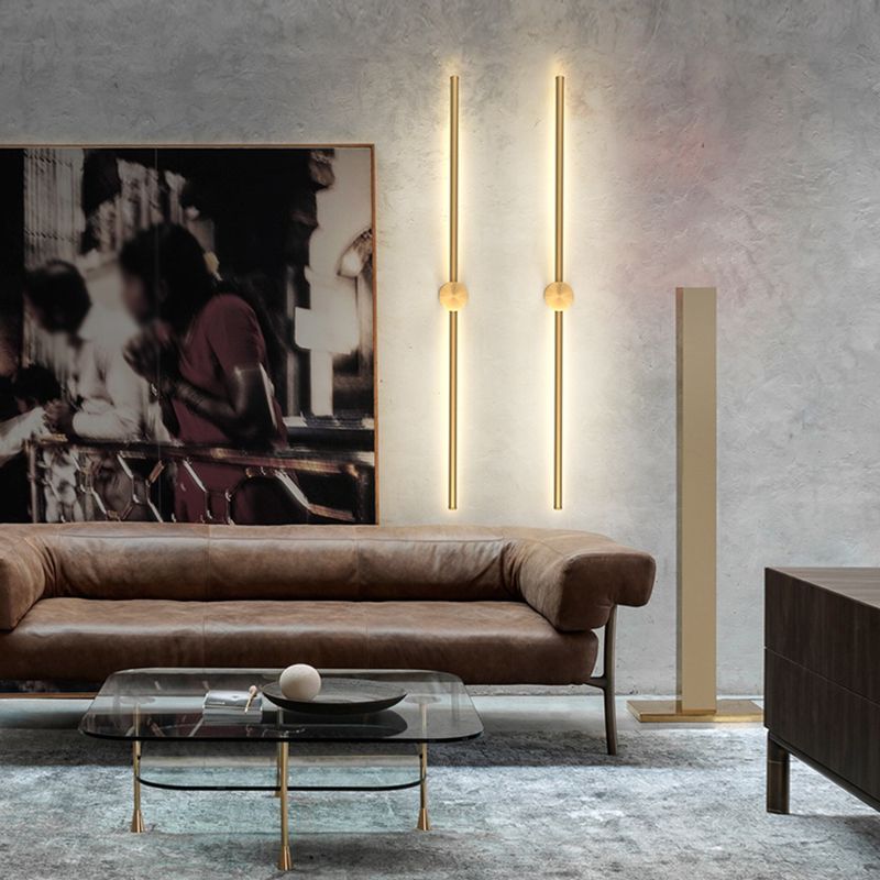 Linear Metal Sconce Light Fixture Minimalist LED Wall Lighting Fixture