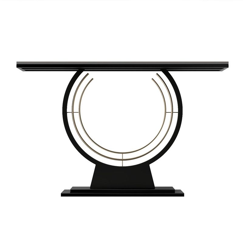 31.5-inch Tall Console Table Scratch Resistant Stone Accent Table for Hall