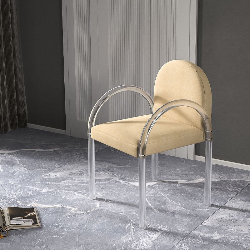 Modern Simple Arm Chair Plastic Frame Dining Chair for Dining Room