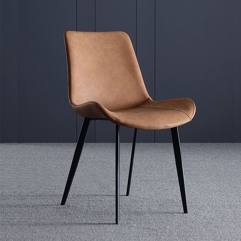 Industrial Upholstered Armless Chair Kitchen Parsons Side Chair