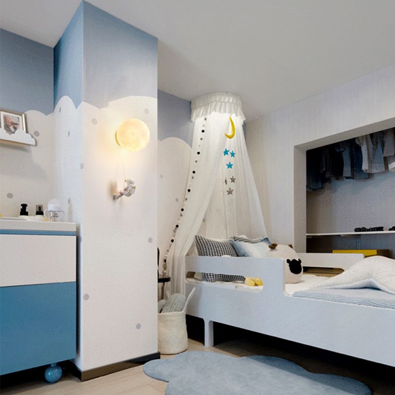 Cartoon Style Wall Light Ball Shape Wall Lamp for Children's Room (Included Doll)