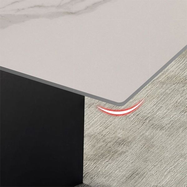 Tavolo da pranzo glam cucina bianca tavolo da pranzo standard in pietra sinterizzato con base di cavalletto