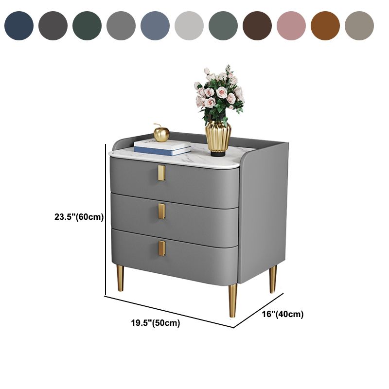 Contemporary Drawer Storage Bed Nightstand Wooden Night Table for Bedroom