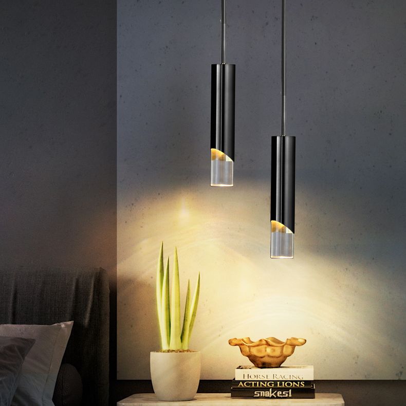 Postmodern Simplicity Cylinder Ceiling Suspension Lamp Acrylic Ceiling Lights Fixture for Restaurant