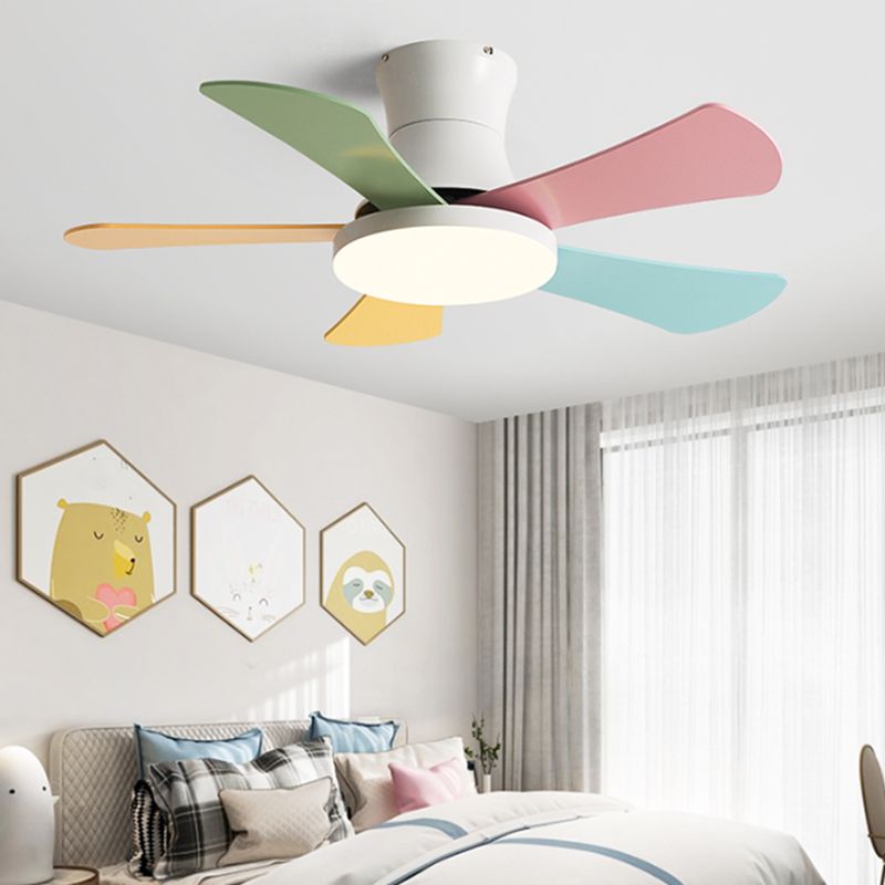 Éclairage de ventilateur de plafond de style moderne 1 Éclair de ventilateur de plafond léger avec bois pour chambre à coucher