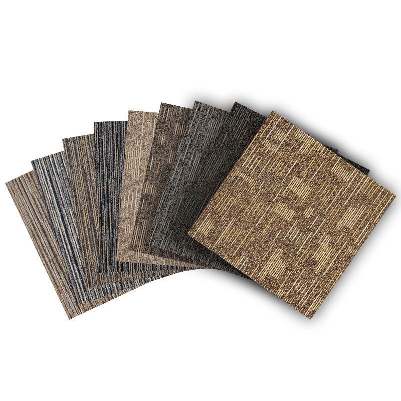 Carpet Tile Non-Skid Fade Resistant Geometry Self-Stick Carpet Tiles Bedroom