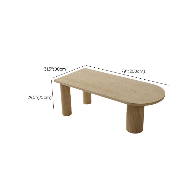 Modern Pine Wood Dining Table with 3 Legs Table for Dining Room