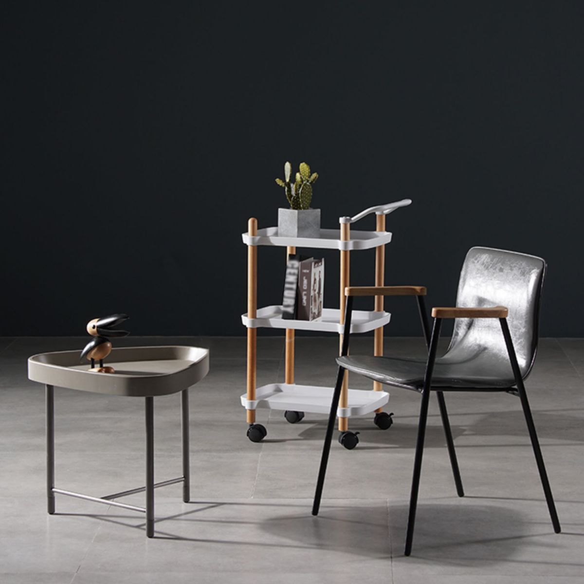 Chaises de salle à manger de style industriel, chaises d'appoint avec bras de cuisine et pieds en métal