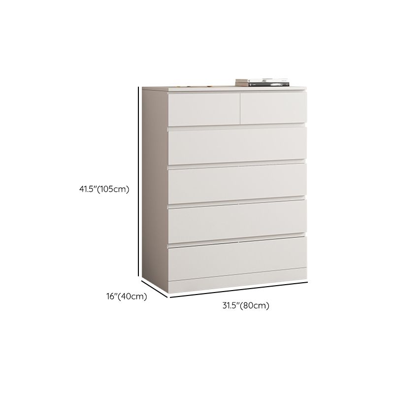 Contemporary Dresser Wooden Storage Chest Dresser with 6 Drawers