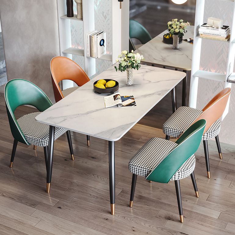 Contemporary Open Back Dining Chair Upholstered Side Chair for Dining Room