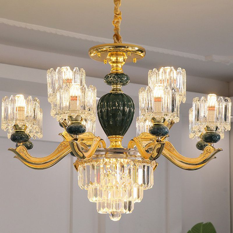 Prismatisch kristal kroonluchter vintage cilindrische eetkamer gesuspendeerde verlichting armatuur