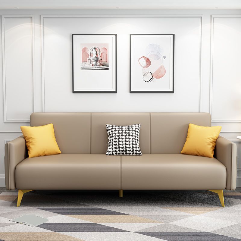 Contemporary Square Arm Living Room Fabric Stationary Seating