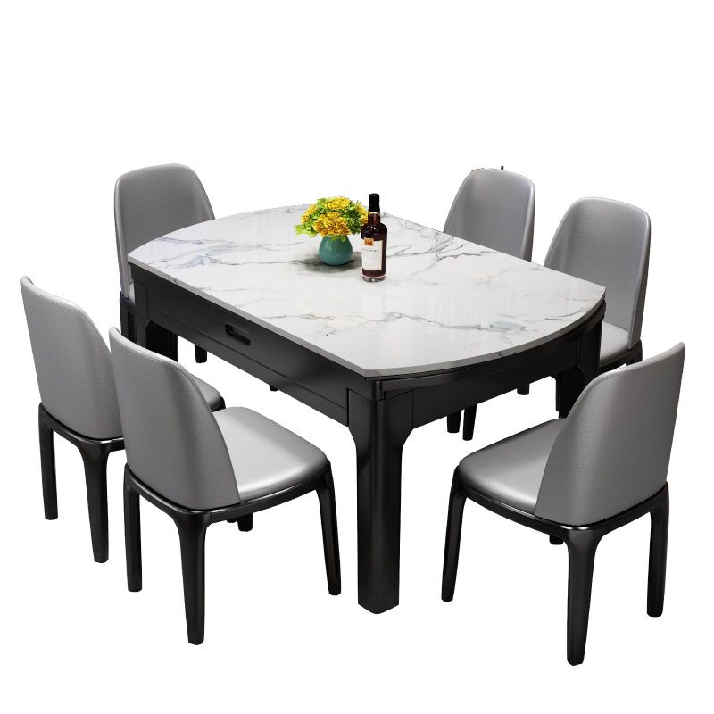 4 Legs Contemporary Dining Room Table Solid Wood Dining Site Table