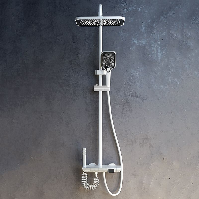 Modern Shower Trim Brass Square Handheld Shower Head Wall Mounted Shower Combo