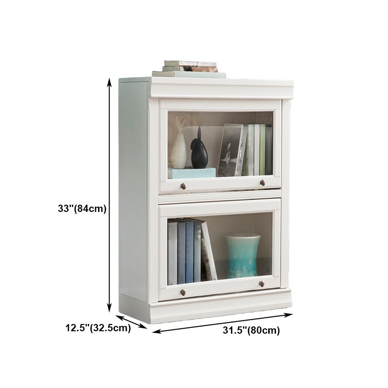 Wooden Vertical Bookcase Contemporary Closed Back Bookshelf for Home Office