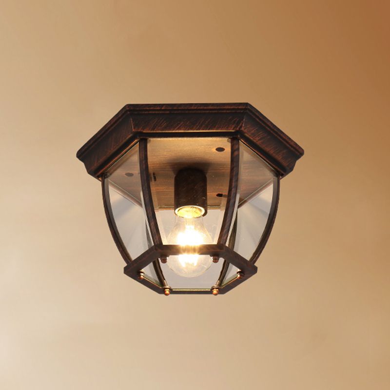 Metal Geometric Flush Mount Lamp Industrial Style Multi Lights Flush Ceiling Lights
