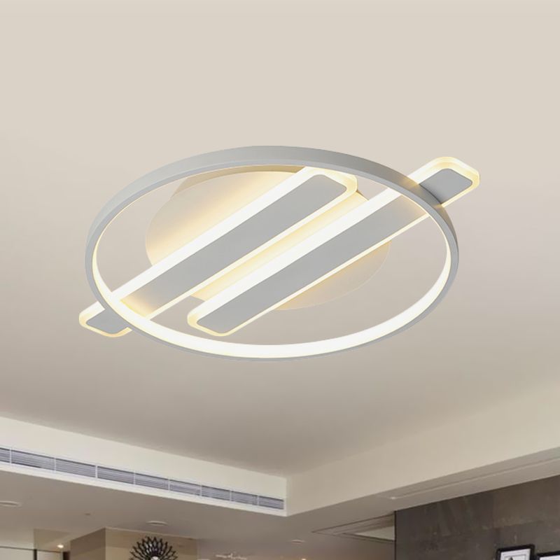 Lampada da soffitto a cerchio acrilico Simplicity LED Apparecchio di illuminazione a incasso bianco per camera da letto