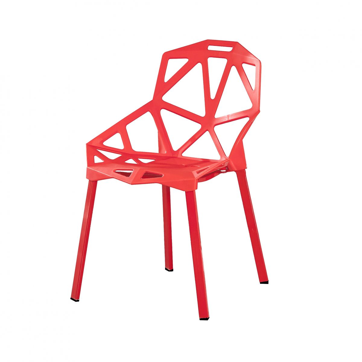 Chaise d'appoint scandinave pour maison, nid d'oiseau, dossier croisé, chaise de salle à manger en plastique